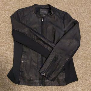 Black non-leather moto style Women’s jacket NWOT